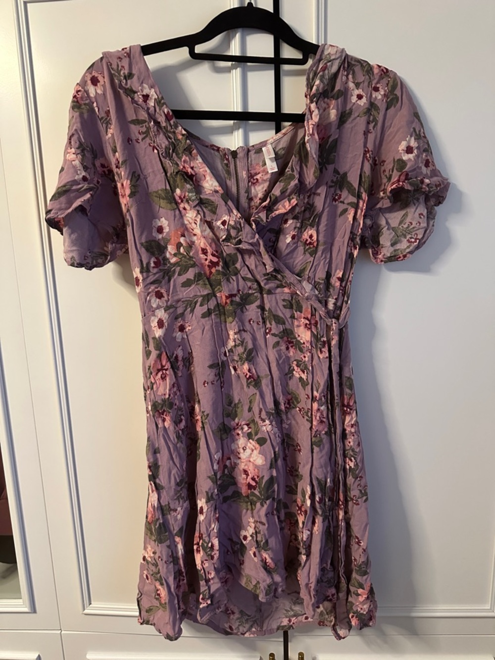 Xhilaration Lavender Floral Mini Dress